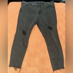 Old Navy Charcoal Rockstar Super Skinny Jeans